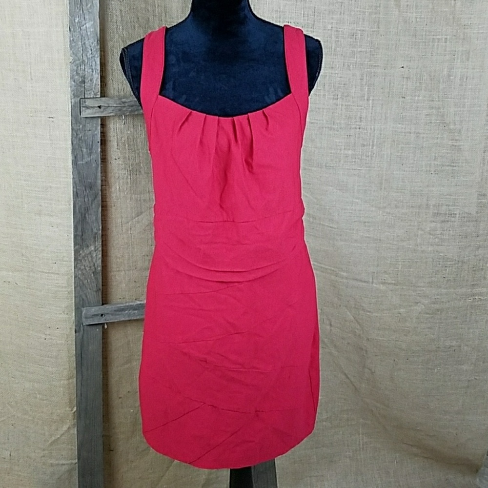 Torrid women plus size 14‎ red pleated tank dress knee length academia career